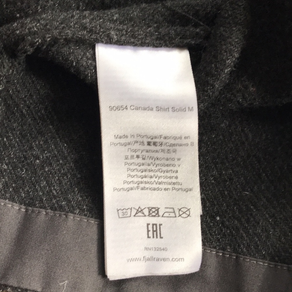 Fjallraven mens small Canada wool shirt jacket. Grey. - Picture 6 of 7